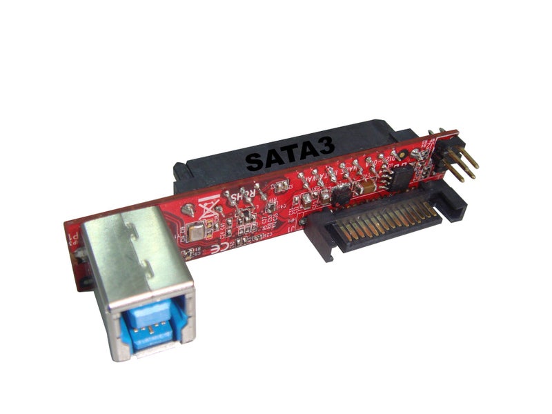 Ableconn IUSB3SA6G SATA III/SATA II Drive to USB 3.0 Type-B (F) mini Vertical Adapter - Image 1